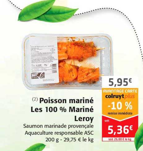poisson mariné les 100% mariné leroy