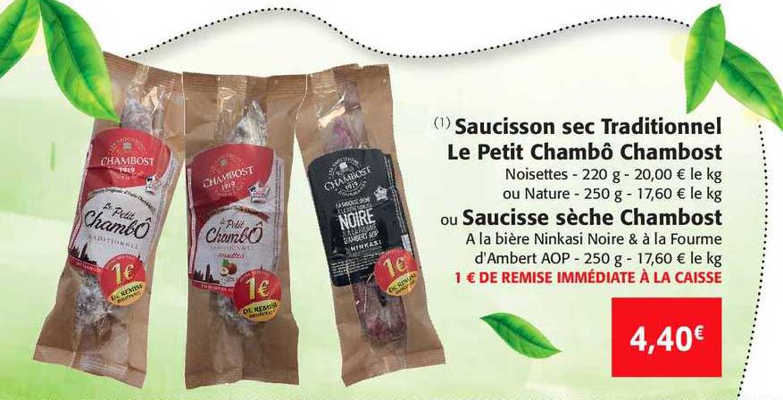 Saucisson Sec Traditionnel Le Petit Chambô Chambost Ou Saucisse Sèche Chambost