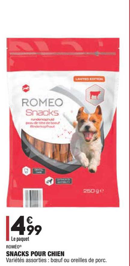 snacks pour chien roméo