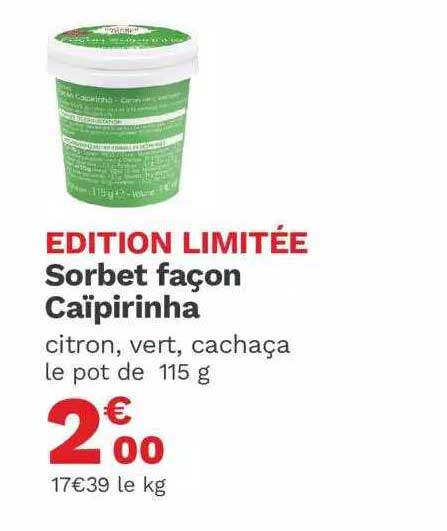 sorbet façon caïpirinha