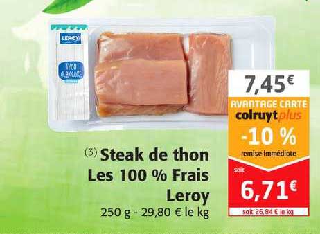 steak de thon les 100% frais leroy