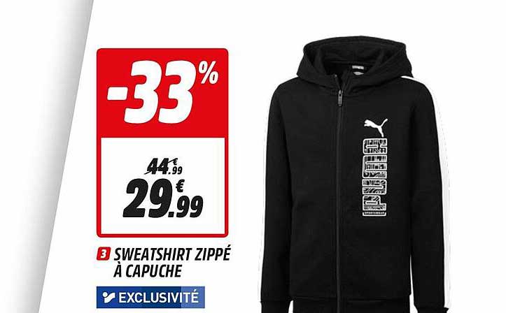 Sweatshirt Zippé à Capuche Puma