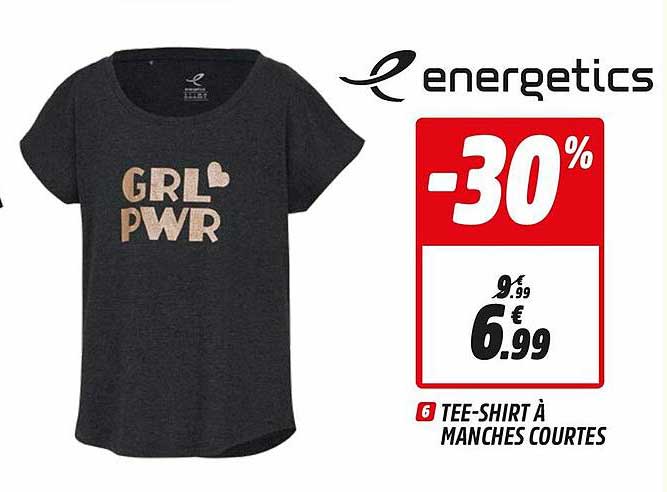 tee-shirt à manches courtes energetics