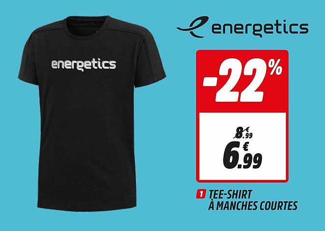 tee-shirt à manches courtes energetics