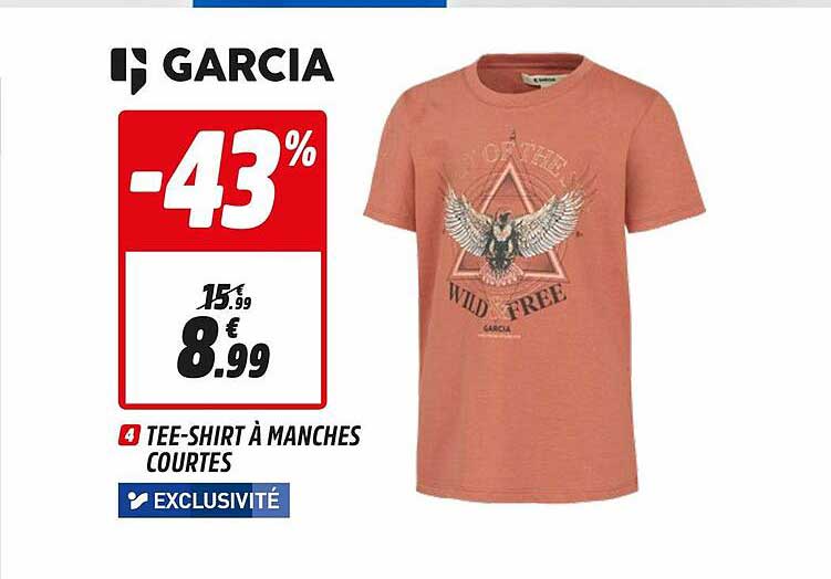 tee-shirt à manches courtes garcia