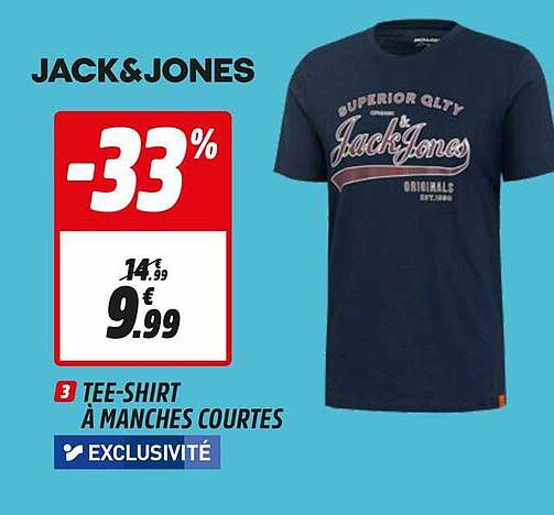 tee-shirt à manches courtes jack&jones