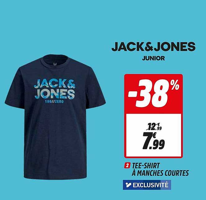 tee-shirt à manches courtes jack&jones junior