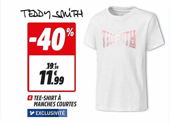 Tee-shirt à Manches Courtes Teddy Smith