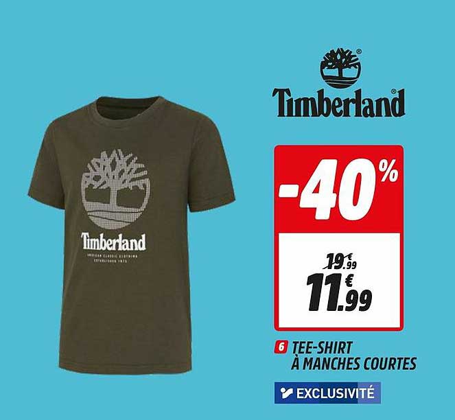 tee-shirt à manches courtes timberland
