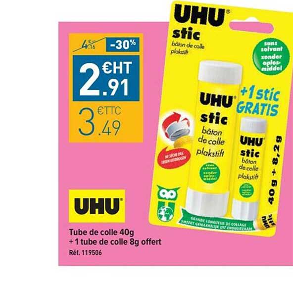 tube de colle 40g + 1 tube de colle 8 g offert