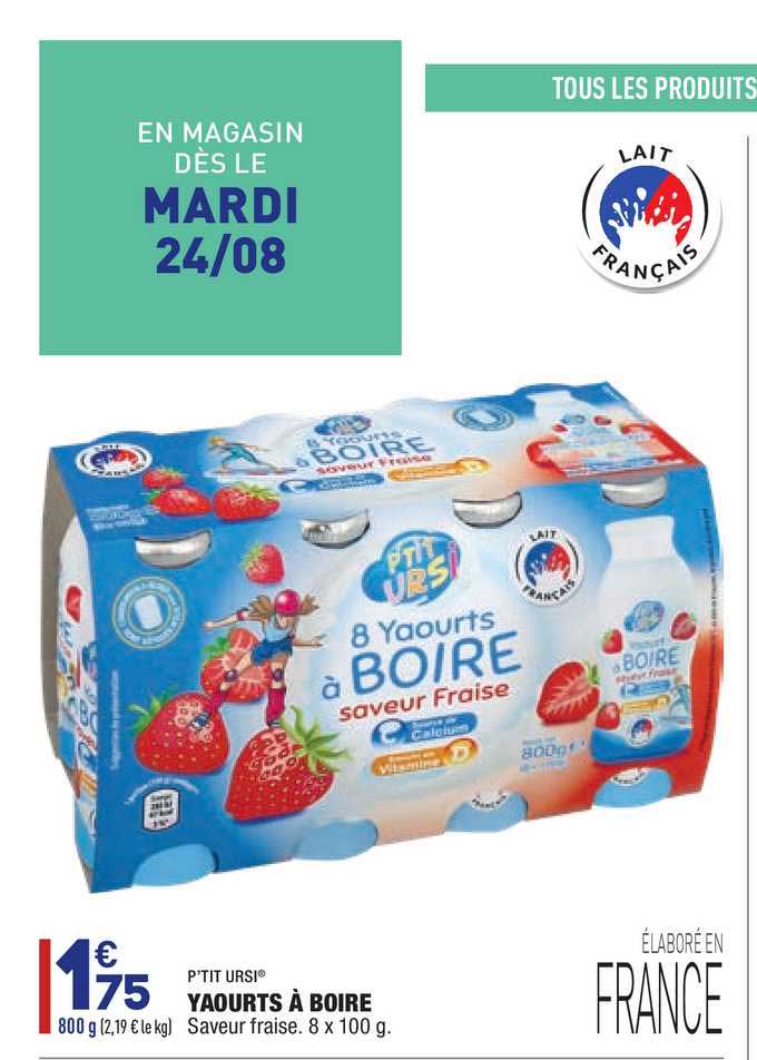 Yaourts à Boire P'tit Ursi