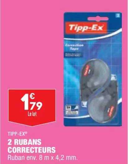 2 rubbans correcteurs tipp-ex