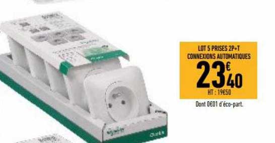 5 prises 2p+t connexions automatiques
