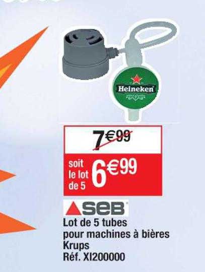 5 tubes pour machines à bières krups