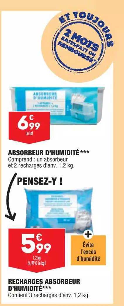 absorbeur d'humidité***, recharges absorbeur d'humidité***