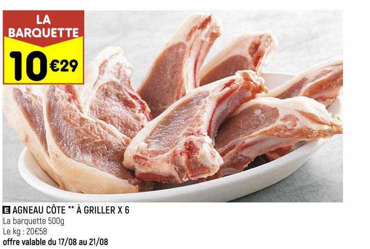 Agneau Côte à Griller X6