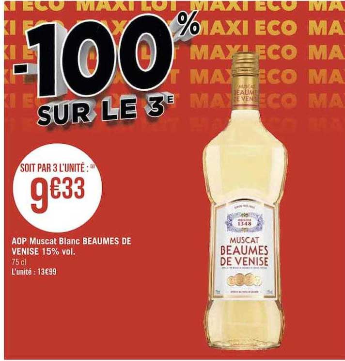 aop muscat blanc beaumes de venise 15% vol