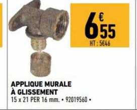 applique murale à glissement