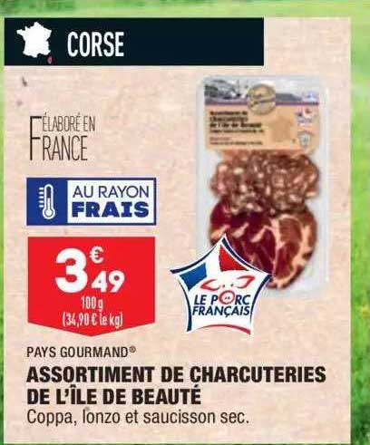 assortement de charcuteries de l'île de beauté
