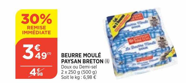 beurre moulé paysan breton