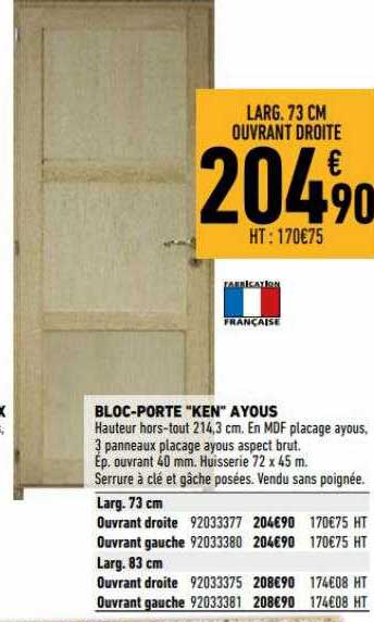bloc-porte "ken" ayous