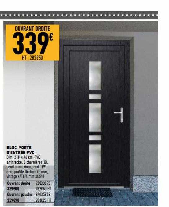 bloc-porte d'entrée pvc