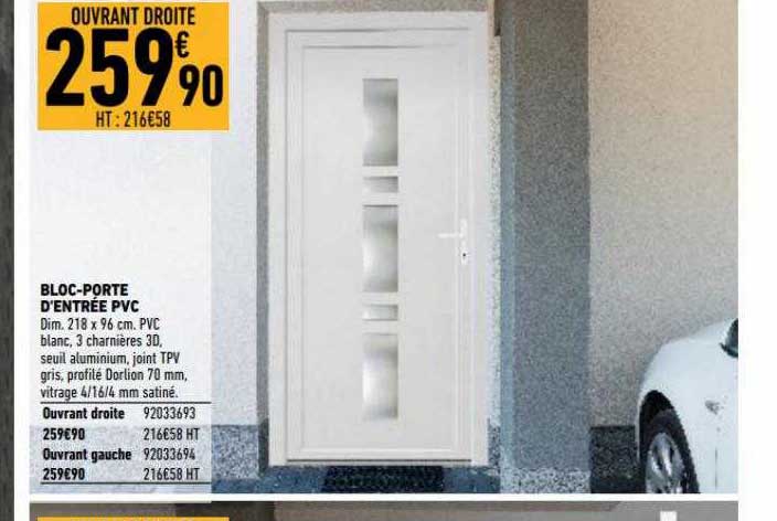 bloc-porte d'entrée pvc