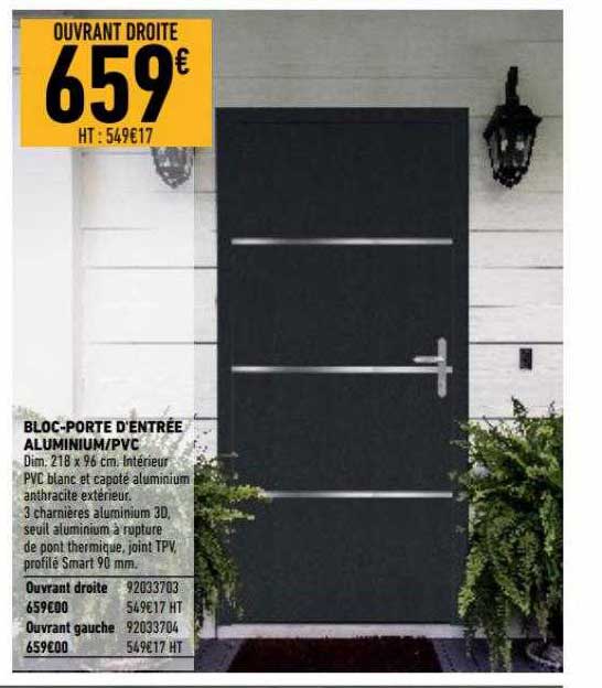 bloc-porte d'entréealuminium- pvc