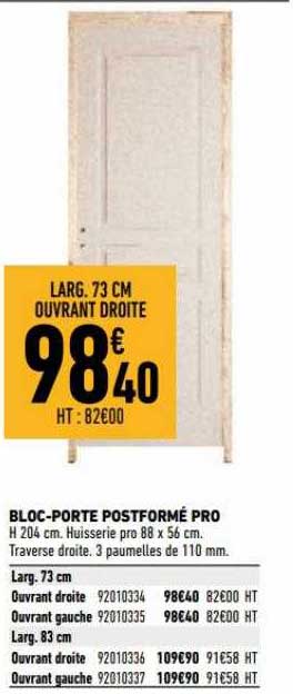bloc-porte postformé pro