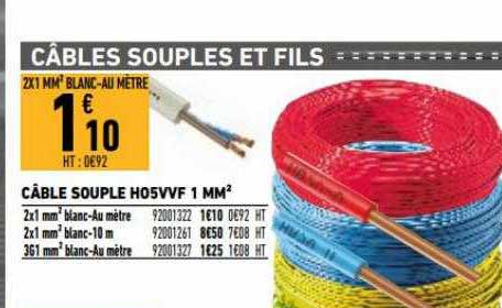 câble souple h05vvf 1mm2