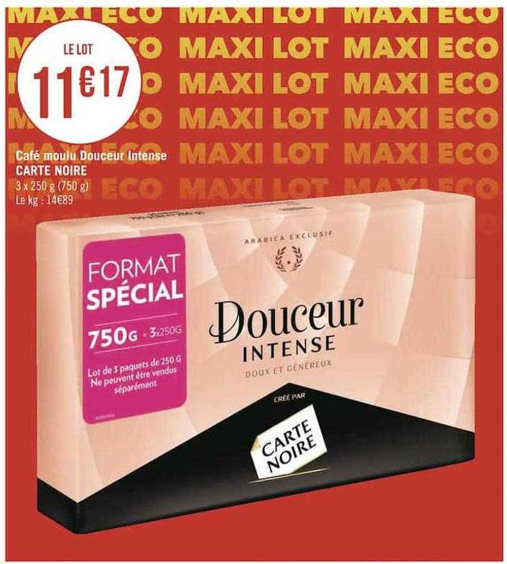 café moulu douceur intense carte noire
