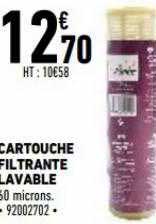 cartouche filtrant lavable
