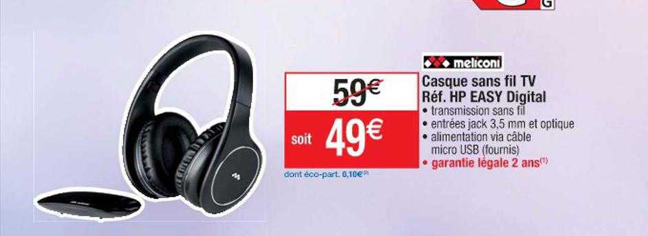 Casque Sans Fil Tv Meliconi