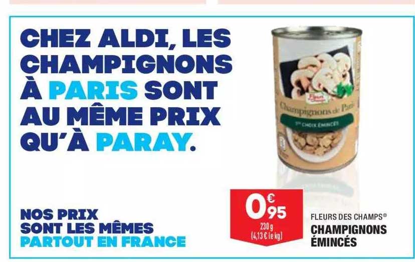 Champignons émincés