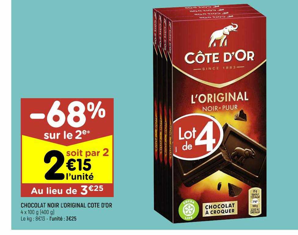 Chocolat Noir L'original Côte D'or