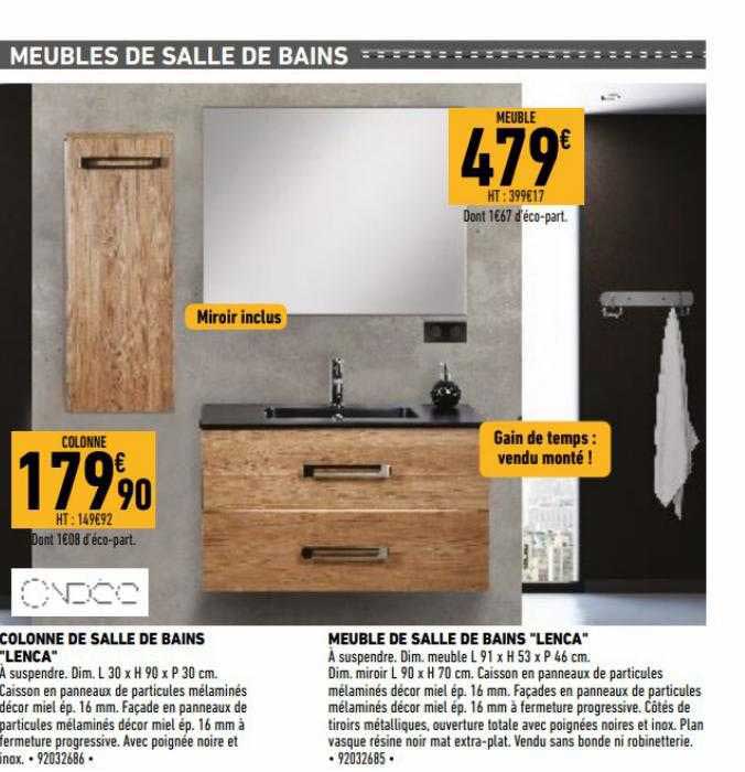 Colonne De Salle De Bains "lenca", Meuble De Salle De Bains "lenca"