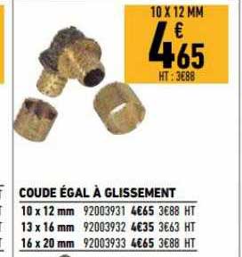 coude égal à glissement