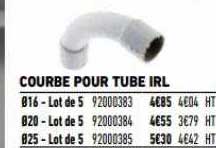 Courbe Pour Tube Irl
