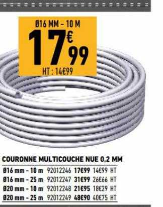 cournne multicouche nue 0,2mm
