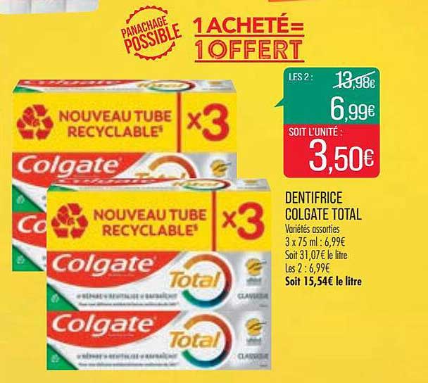 Dentifrice Colgate Total