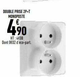 double prise 2p+t monoposte
