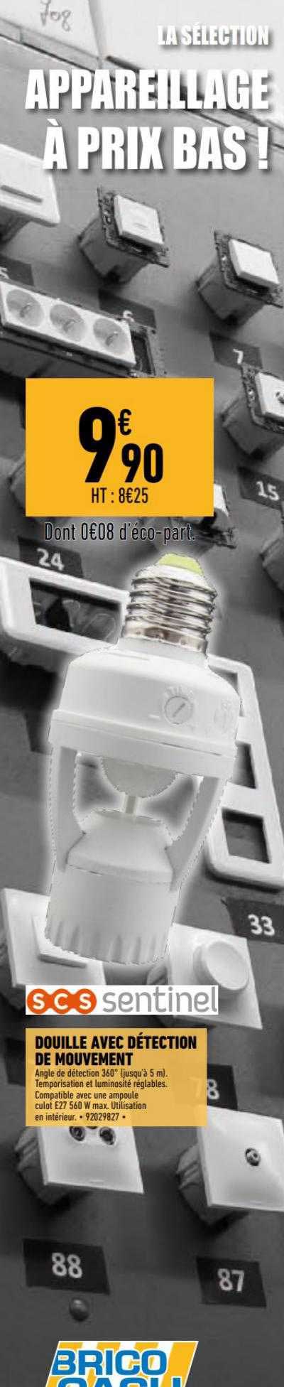 douille avec détection de mouvement sentinel