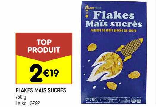 flakes maïs sucrés