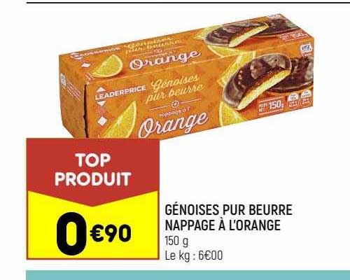génoises pur beurre nappage à l'orange