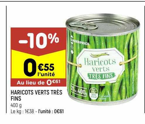 haricots verts très fins