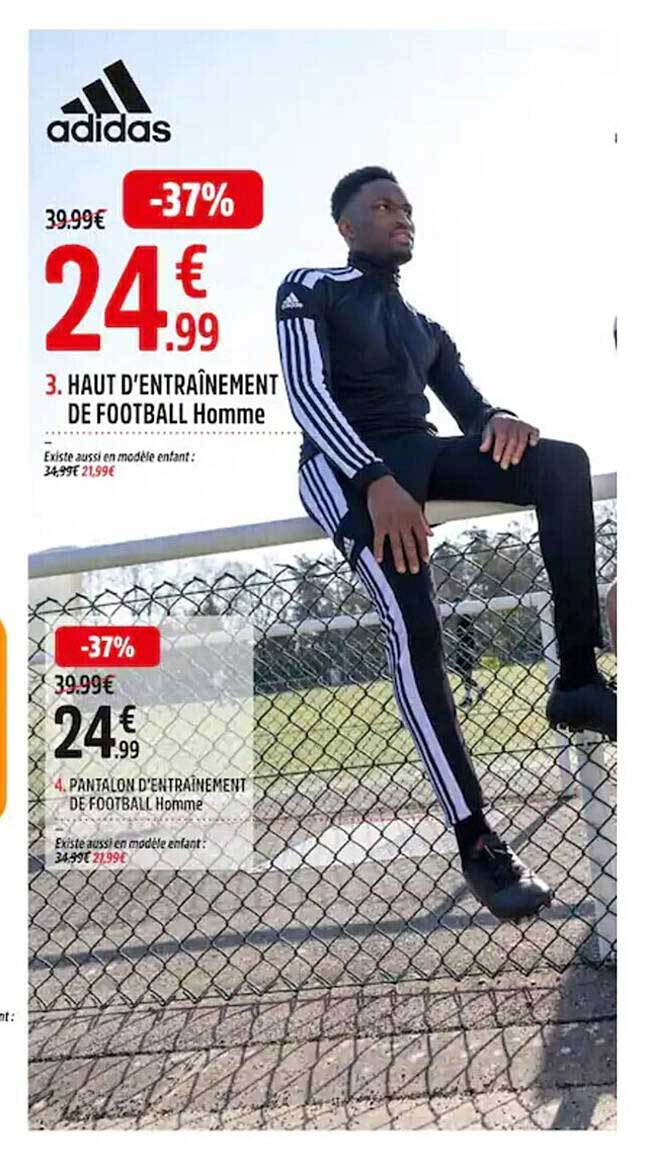 haut d'entrainement de football homme adidas