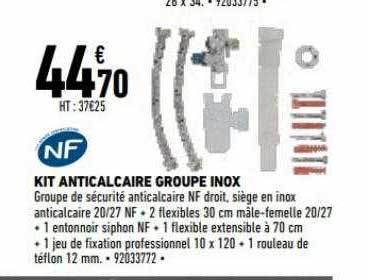 kit anticalcaire groupe inox