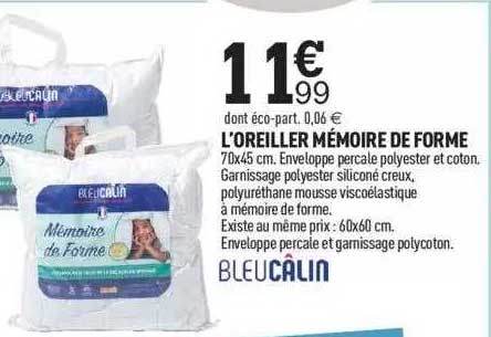 l'oreiller mémoire de forme