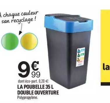 la poubelle 35l double ouverture