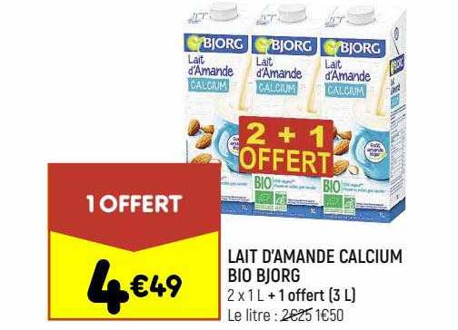lait d'amande calcium bio bjorg